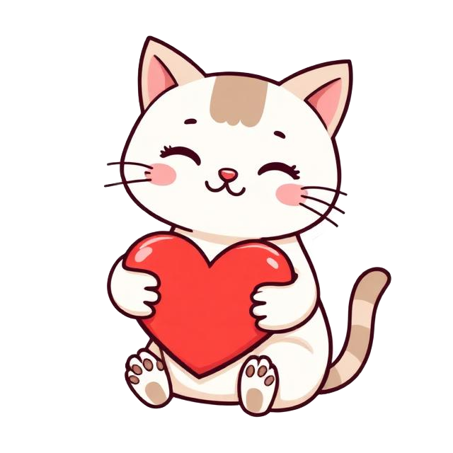Котик с сердцем
